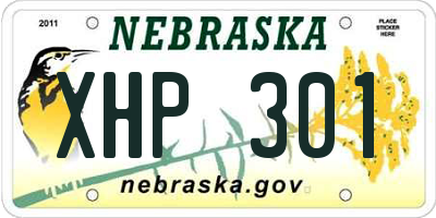 NE license plate XHP301