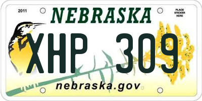 NE license plate XHP309