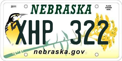 NE license plate XHP322