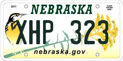 NE license plate XHP323