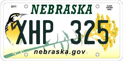 NE license plate XHP325