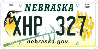 NE license plate XHP327