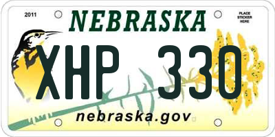 NE license plate XHP330