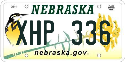 NE license plate XHP336
