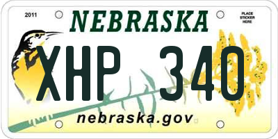 NE license plate XHP340