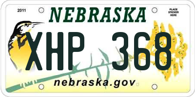 NE license plate XHP368