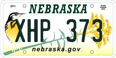 NE license plate XHP373