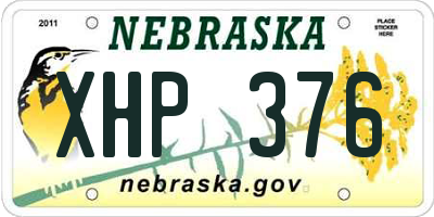NE license plate XHP376