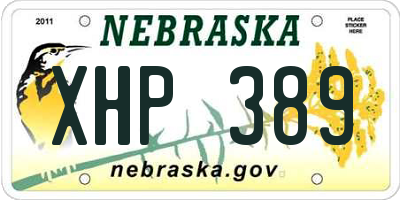 NE license plate XHP389