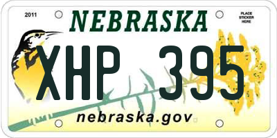 NE license plate XHP395