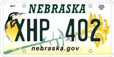 NE license plate XHP402