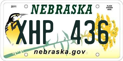 NE license plate XHP436