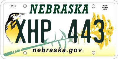 NE license plate XHP443