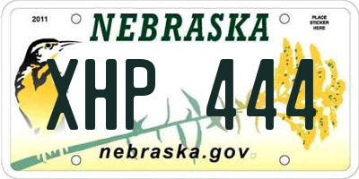 NE license plate XHP444