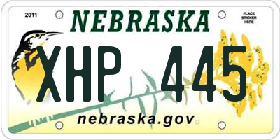 NE license plate XHP445