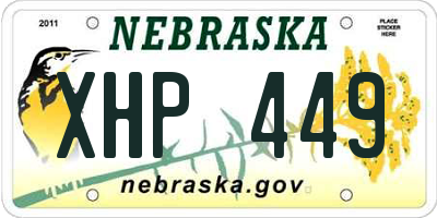NE license plate XHP449