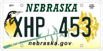 NE license plate XHP453