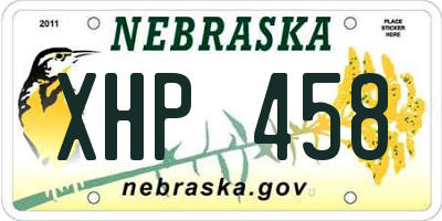 NE license plate XHP458