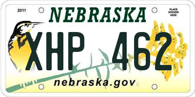 NE license plate XHP462