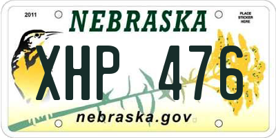 NE license plate XHP476