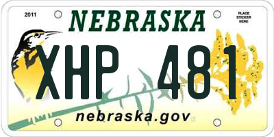 NE license plate XHP481