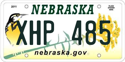 NE license plate XHP485