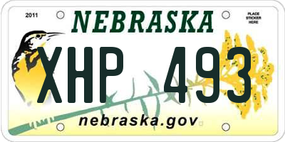 NE license plate XHP493