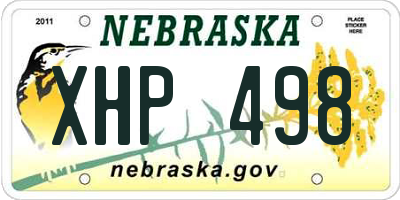 NE license plate XHP498