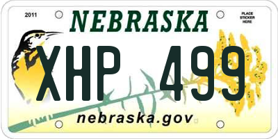 NE license plate XHP499