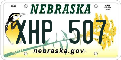 NE license plate XHP507