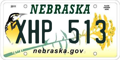 NE license plate XHP513