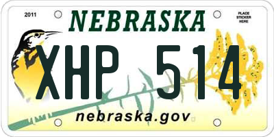 NE license plate XHP514