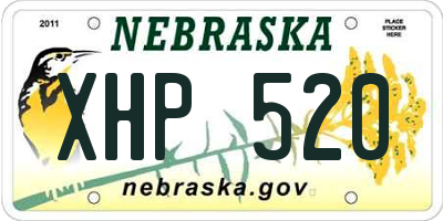NE license plate XHP520