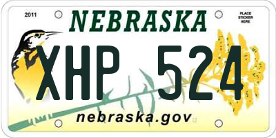 NE license plate XHP524