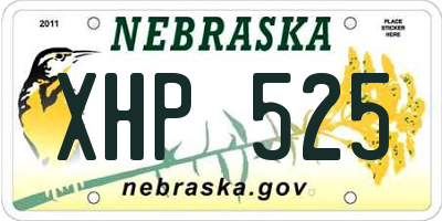 NE license plate XHP525