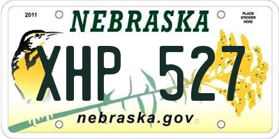 NE license plate XHP527