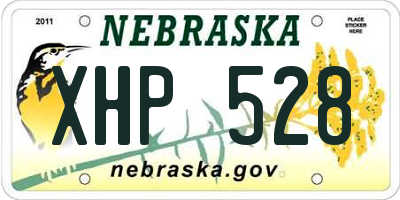 NE license plate XHP528
