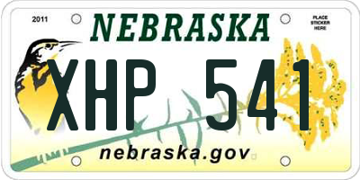 NE license plate XHP541