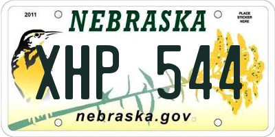 NE license plate XHP544