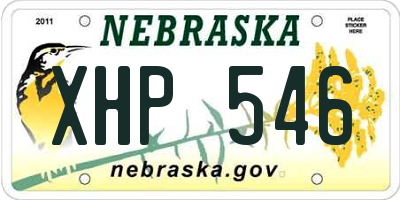 NE license plate XHP546