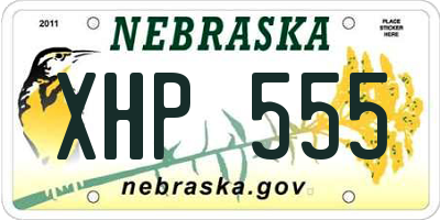 NE license plate XHP555