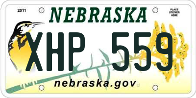 NE license plate XHP559