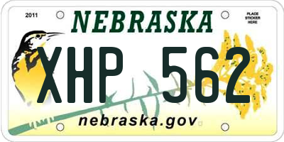 NE license plate XHP562