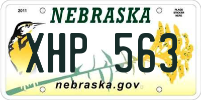 NE license plate XHP563