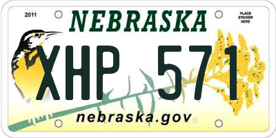 NE license plate XHP571