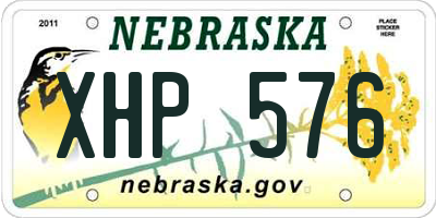 NE license plate XHP576