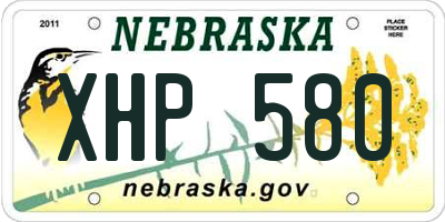 NE license plate XHP580