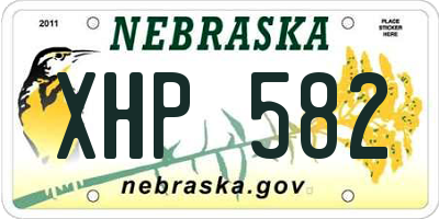NE license plate XHP582
