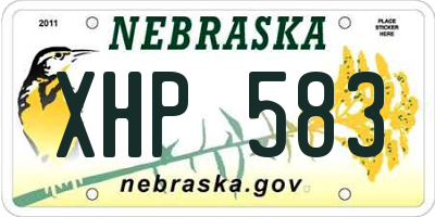 NE license plate XHP583