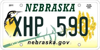 NE license plate XHP590